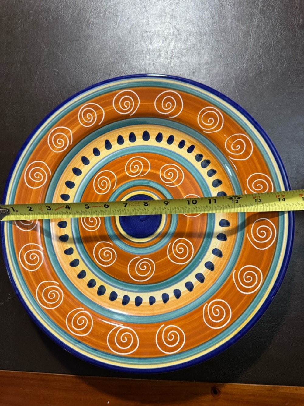 Pier 1 Cream Ceramic Plate with Subtle Tan Rim - Picture 2 of 3